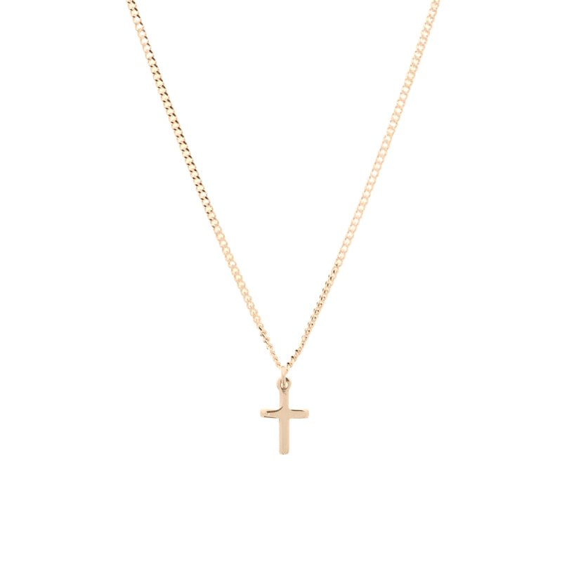 Small Gold Cross Choker Necklace (14" or 16 - 18" chain available) - Lulu B Jewellery