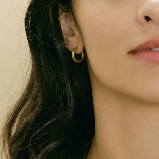 Small Gold Hoop Earrings - Tori - Lulu B Jewellery