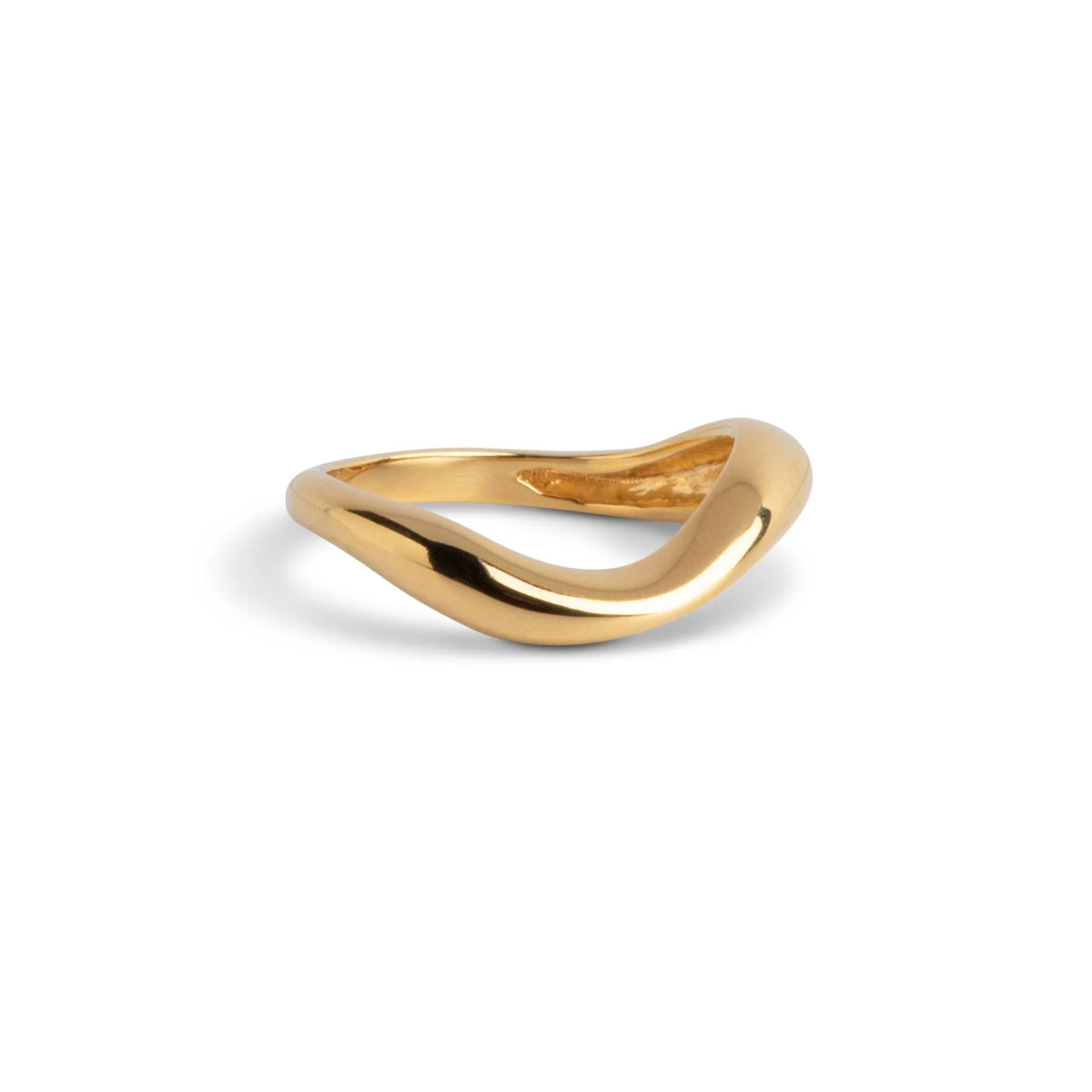 Small Gold Wave Ring - Lulu B Jewellery