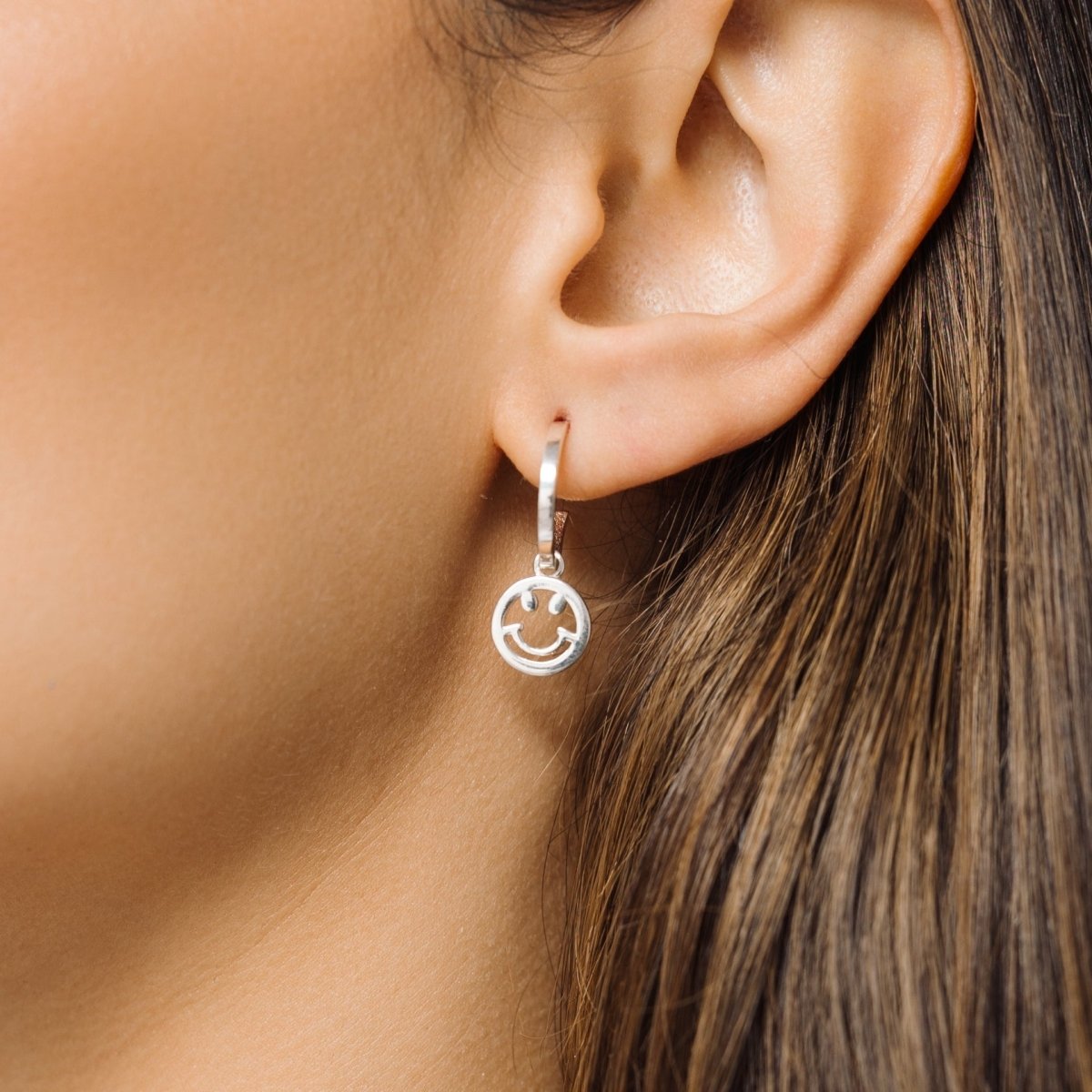 Smile Gold Hoop Earrings - Lulu B London - Timeless Jewellery