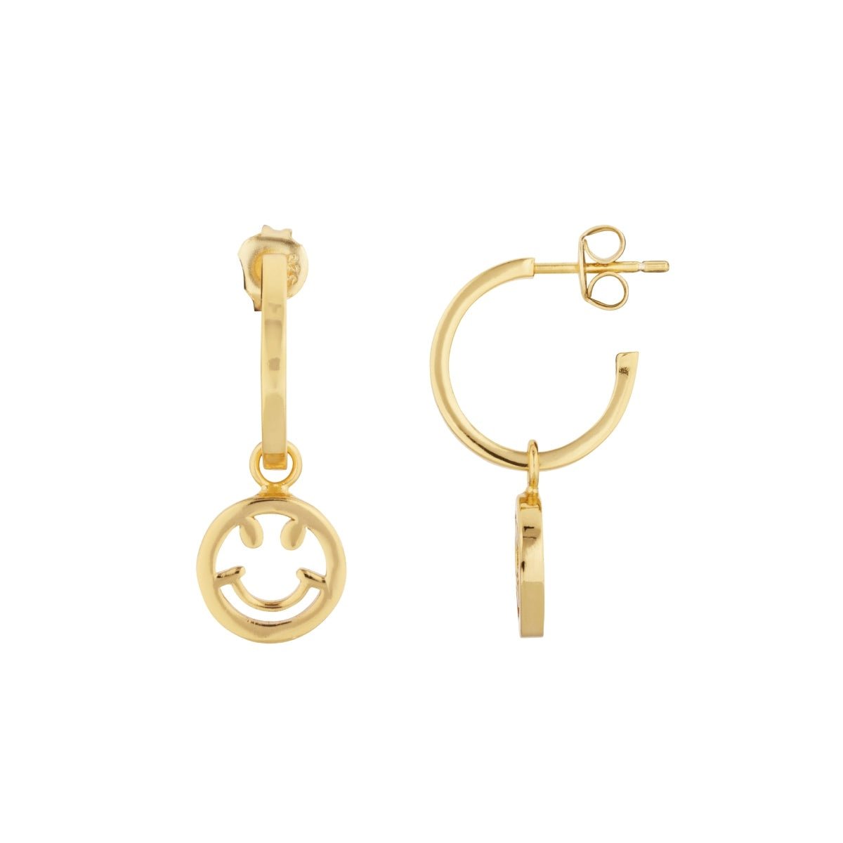 Smile Gold Hoop Earrings - Lulu B Jewellery