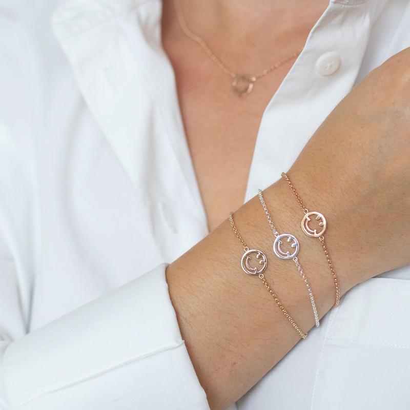 Smiley Rose Gold Bracelet - Lulu B Jewellery