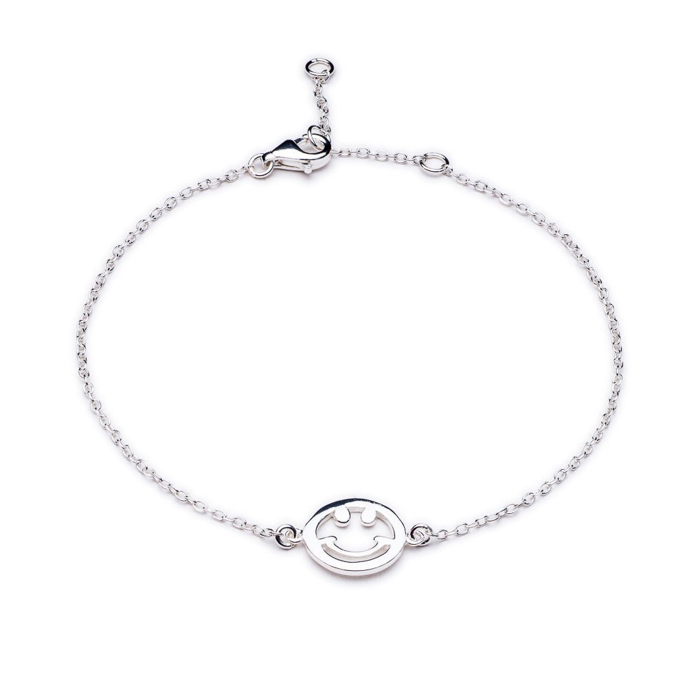 Smiley Silver Bracelet - Lulu B Jewellery