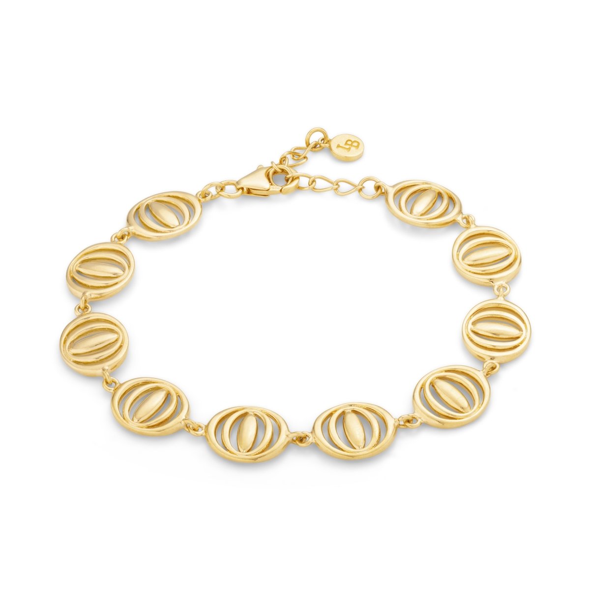 Sphere Gold Chain Bracelet - Ripple - Lulu B Jewellery