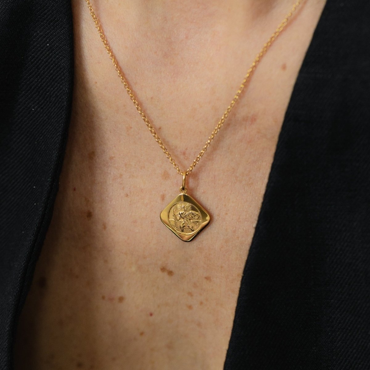 St Christopher Gold Necklace - Lulu B Jewellery