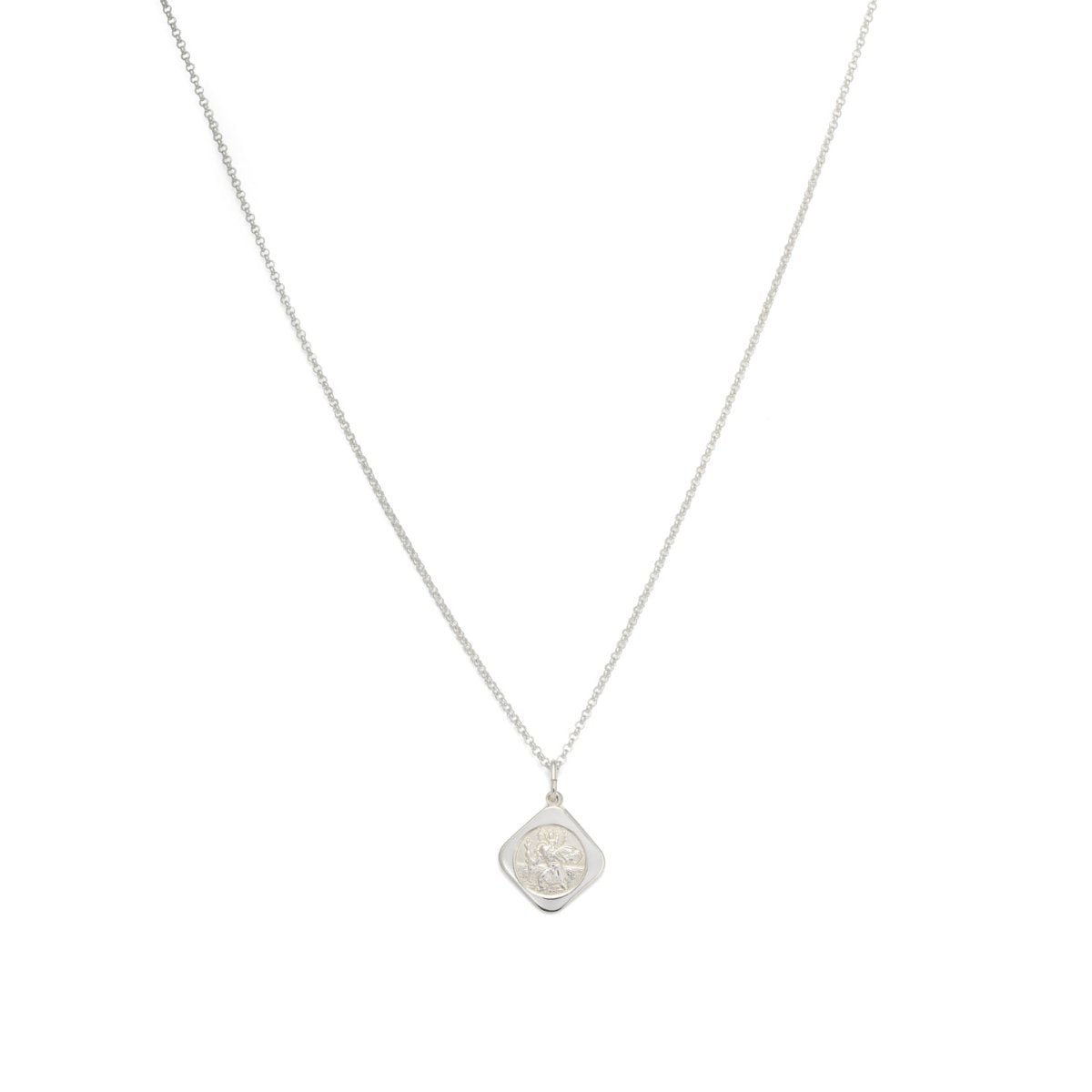 St Christopher Silver Necklace - Lulu B Jewellery