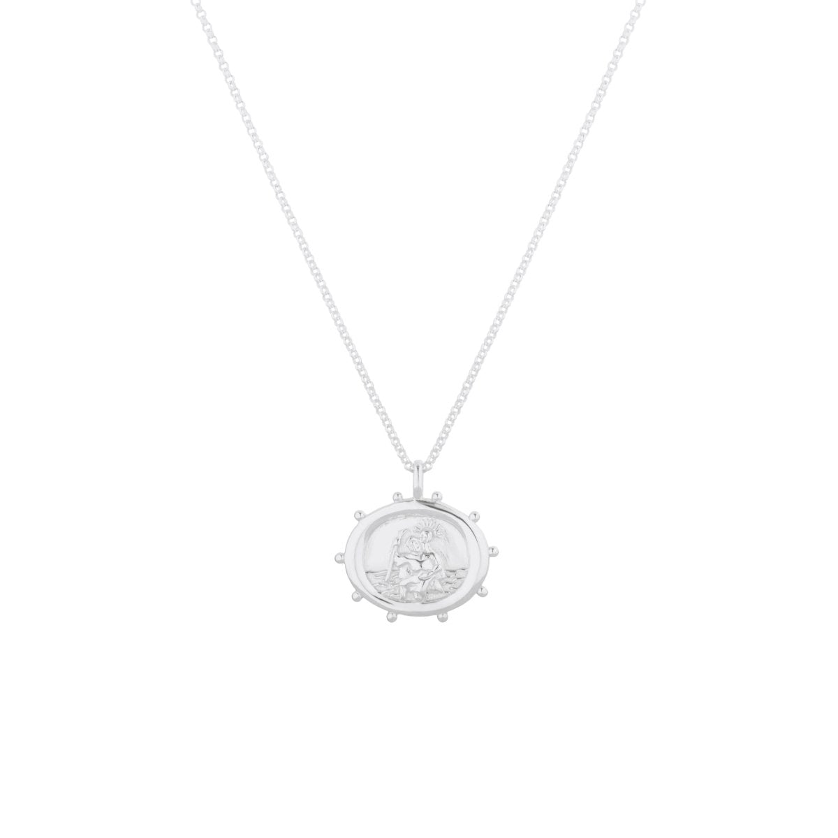 St. Christopher Talisman Silver Necklace - Lulu B Jewellery