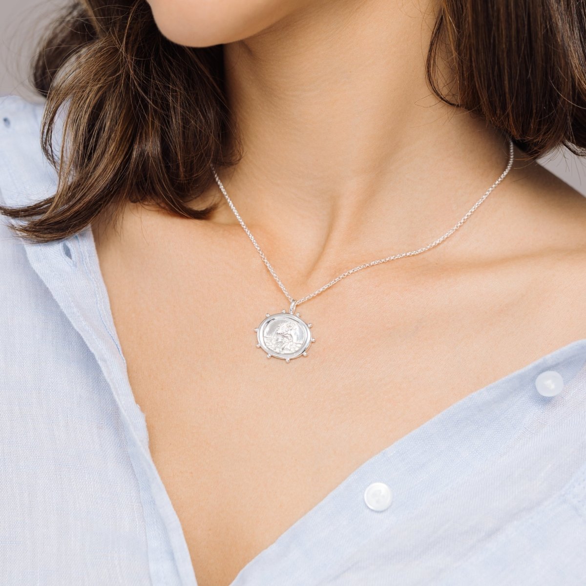 St. Christopher Talisman Silver Necklace - Lulu B London - Timeless Jewellery