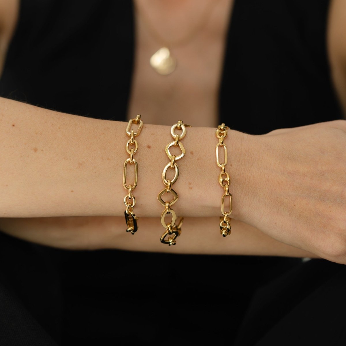 Statement Chain Link Gold Bracelet - Siena - Lulu B Jewellery