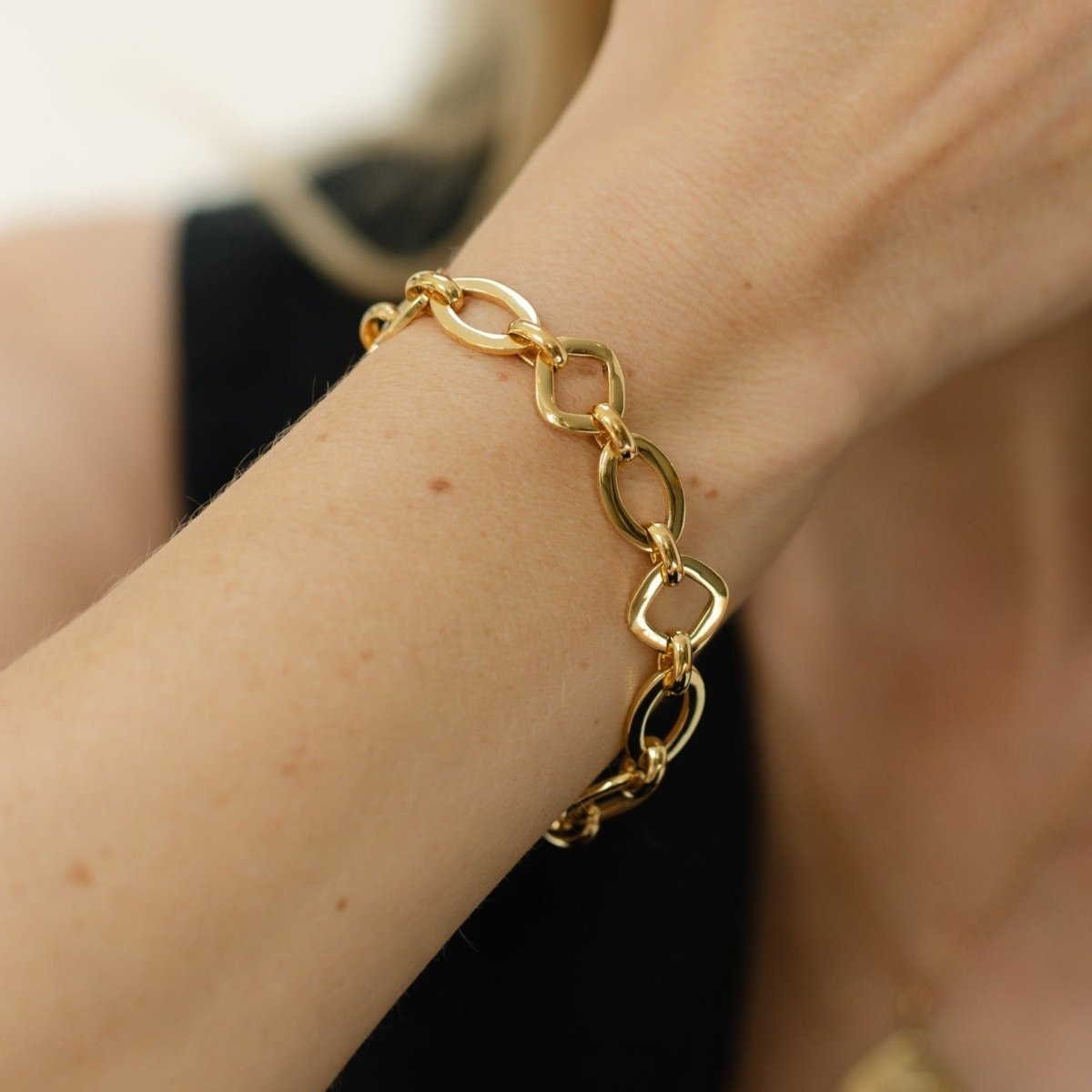 Statement Chain Link Gold Bracelet - Siena - Lulu B Jewellery