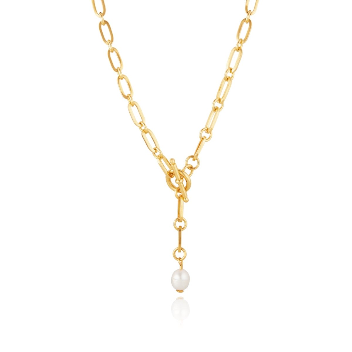 T - Bar Pearl Lariat Chain Necklace - Lulu B London - Timeless Jewellery
