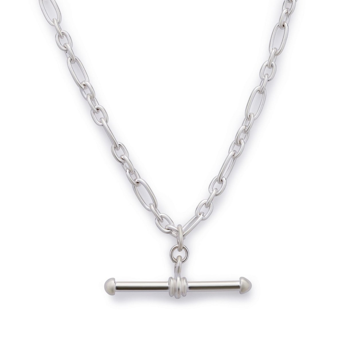 T - Bar Silver Chain Necklace - Fine Fetter - Lulu B Jewellery