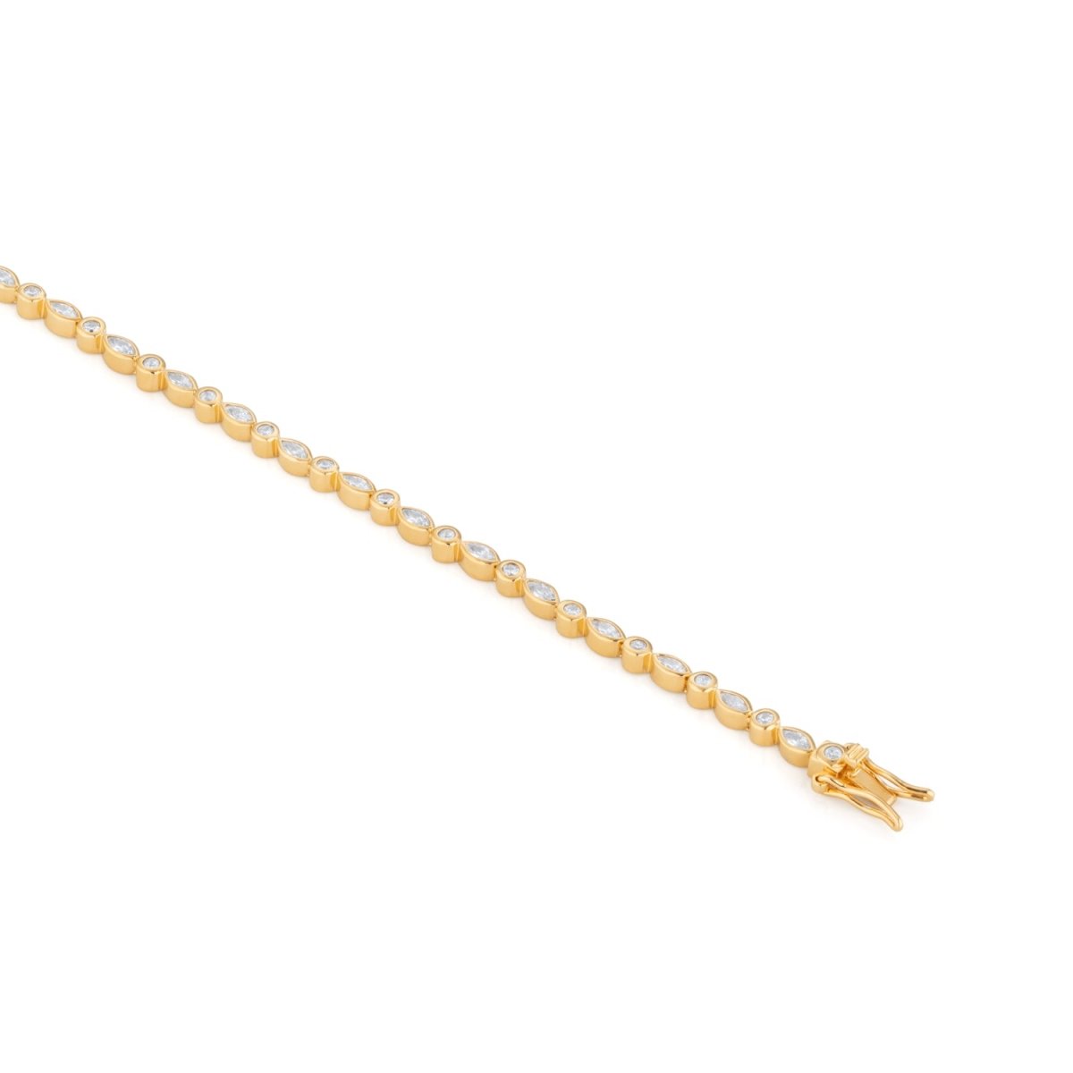 Tennis Gold Bracelet - Lulu B London - Timeless Jewellery