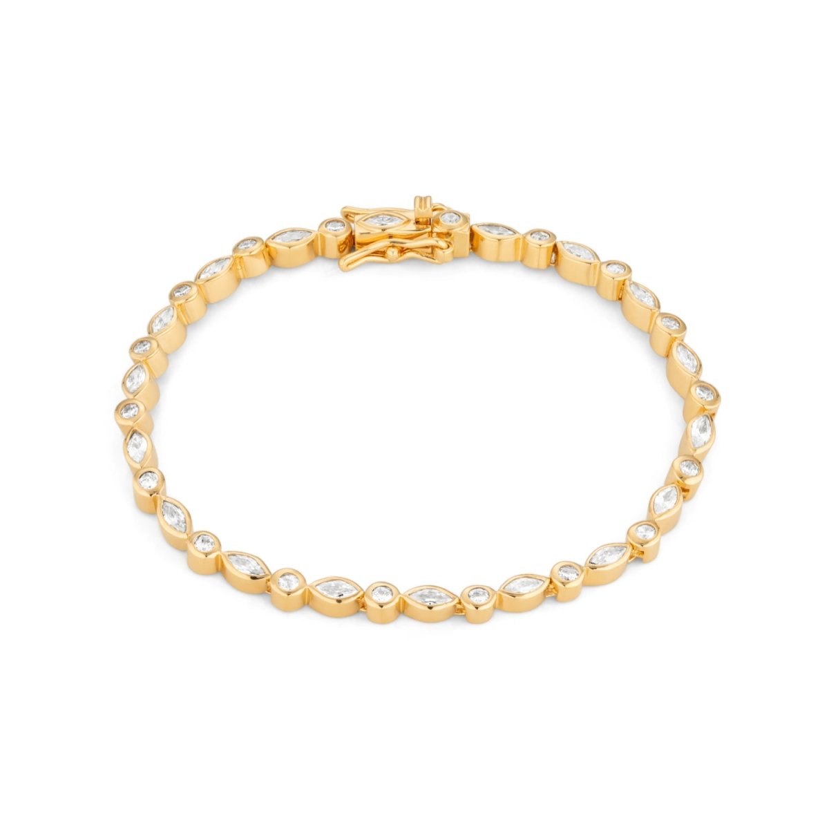 Tennis Gold Bracelet - Lulu B London - Timeless Jewellery