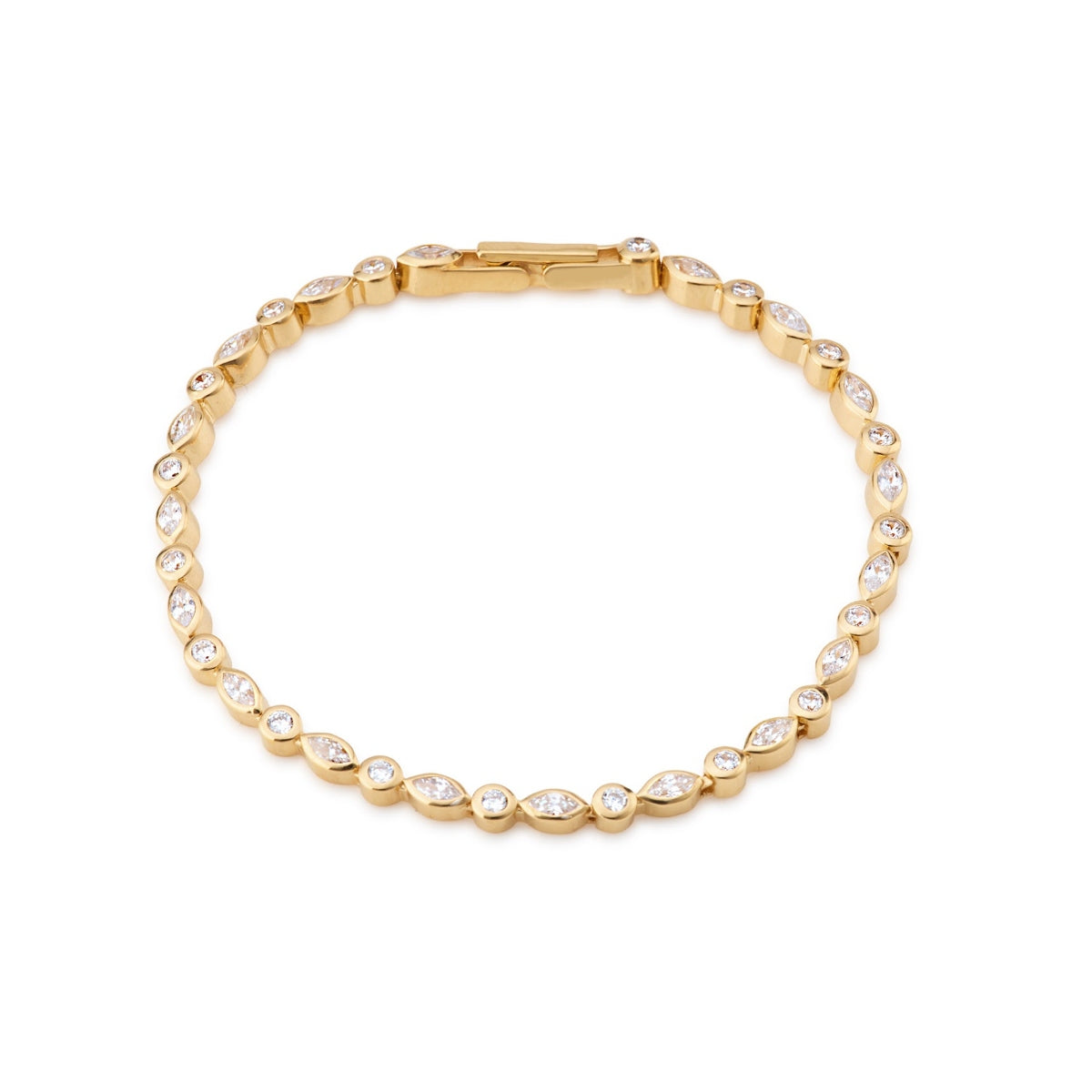Tennis Gold Bracelet - Lulu B London - Timeless Jewellery