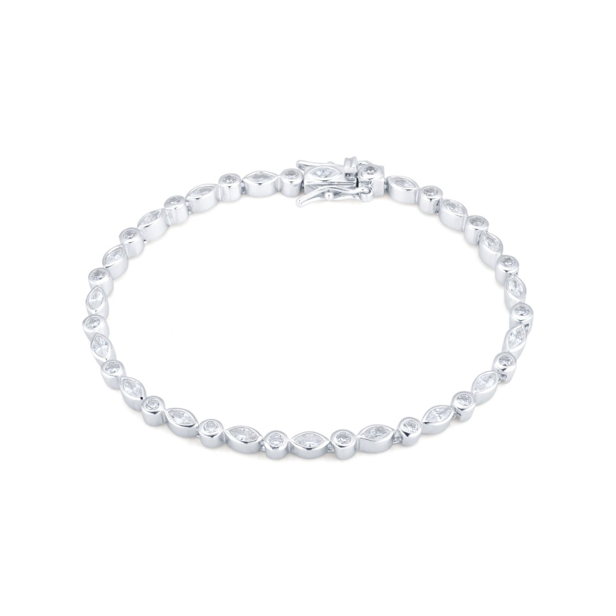 Tennis Silver Bracelet - Lulu B London - Timeless Jewellery