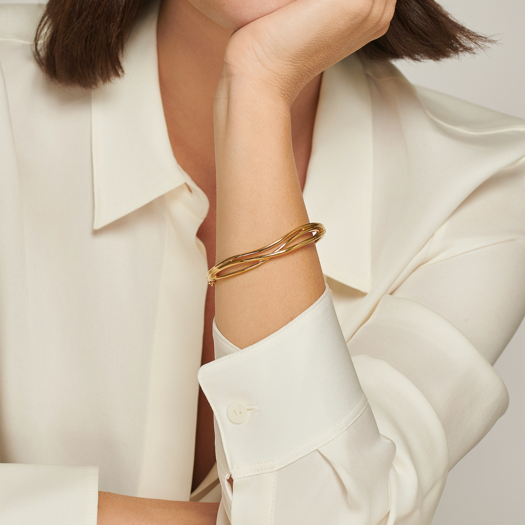 Wave Gold Bangle - Ripple - Lulu B Jewellery