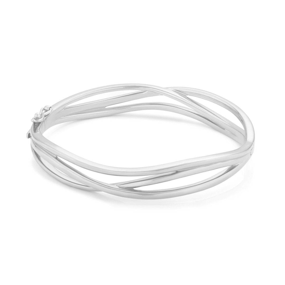 Wave Silver Bangle - Ripple - Lulu B Jewellery