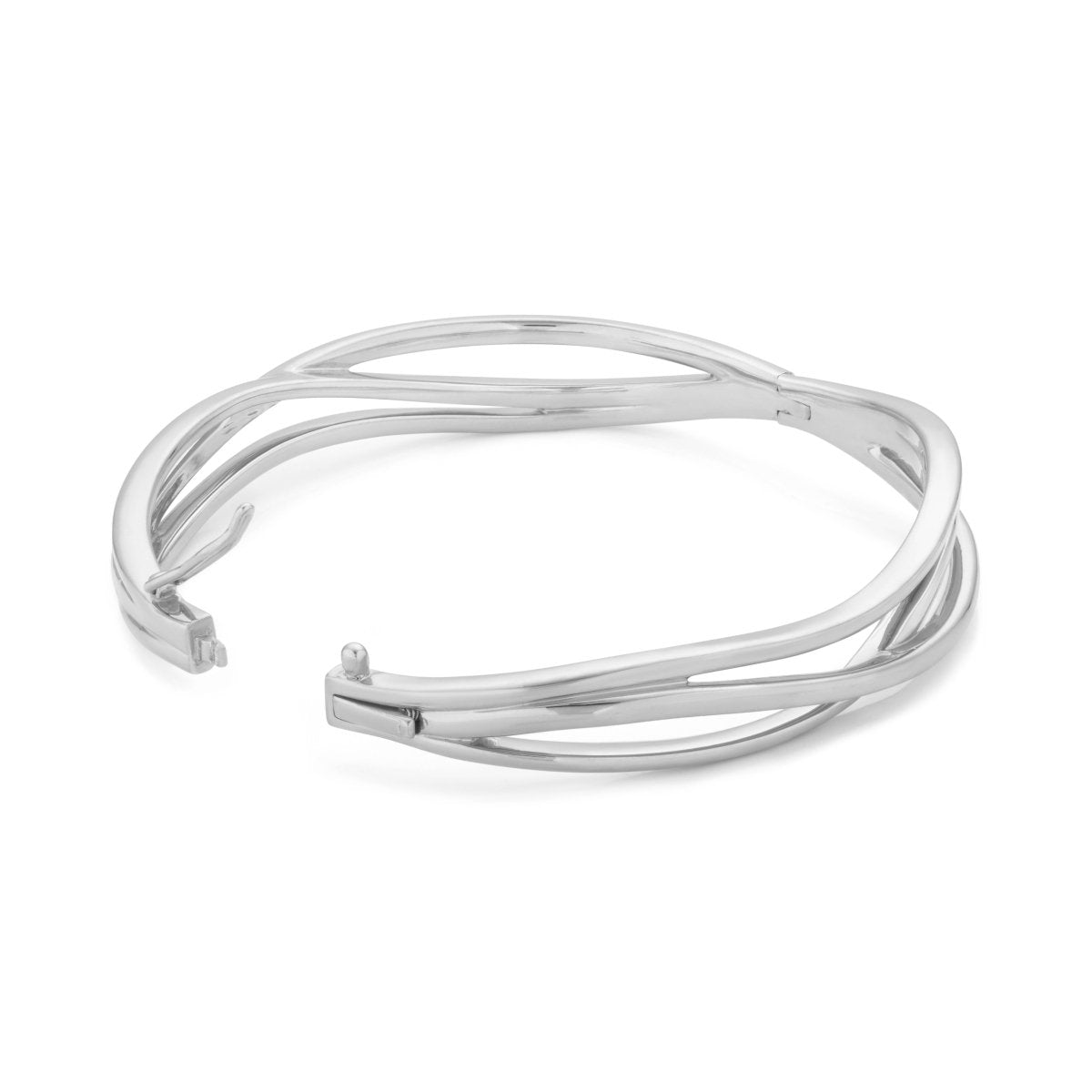 Wave Silver Bangle - Ripple - Lulu B Jewellery