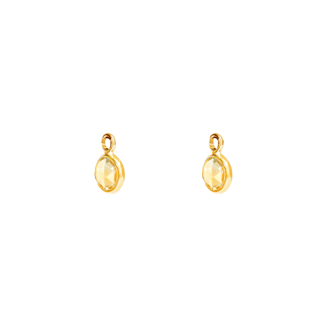 Gold Citrine Birthstone Charms - Lulu B Jewellery