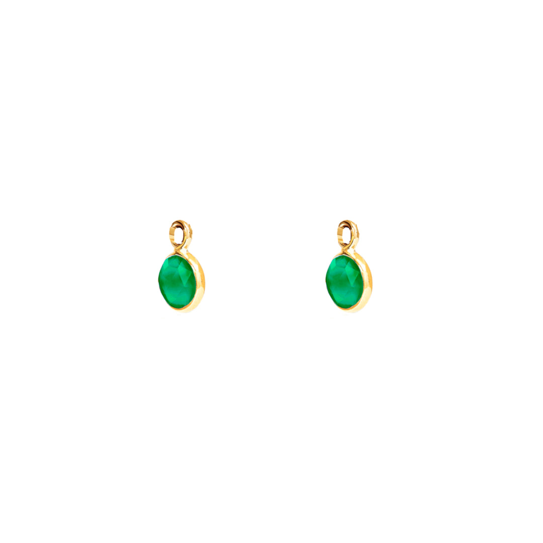Gold Emerald Quartz Birthstone Charms - Lulu B Jewellery