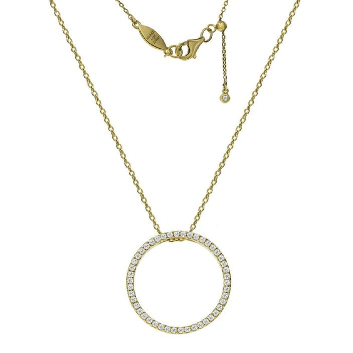 Gold Kingsbury Necklace with Cubic Zirconia (Medium) - Lulu B Jewellery