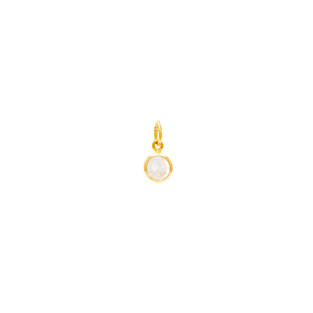 Gold Moonstone Birthstone Charm - Lulu B Jewellery