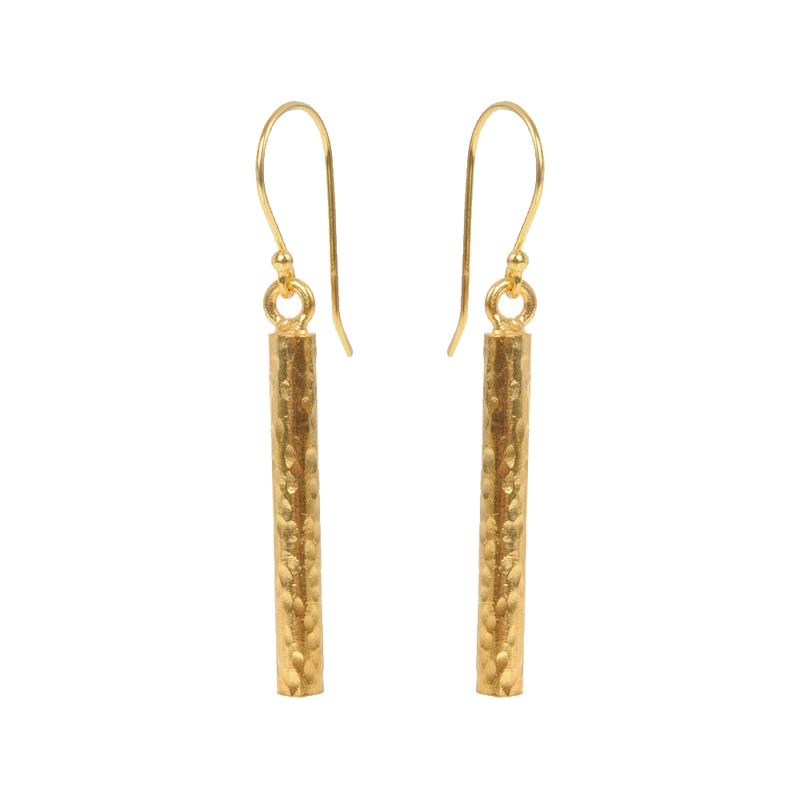 Gold Tara Bar Drop Earrings - Lulu B Jewellery