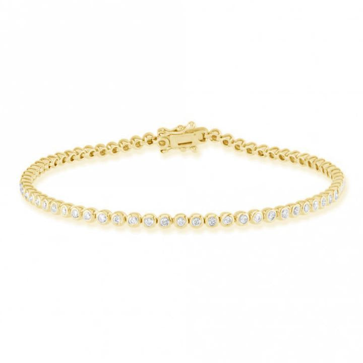 Gold Tennis Bracelet with Cubic Zirconica - Lulu B Jewellery