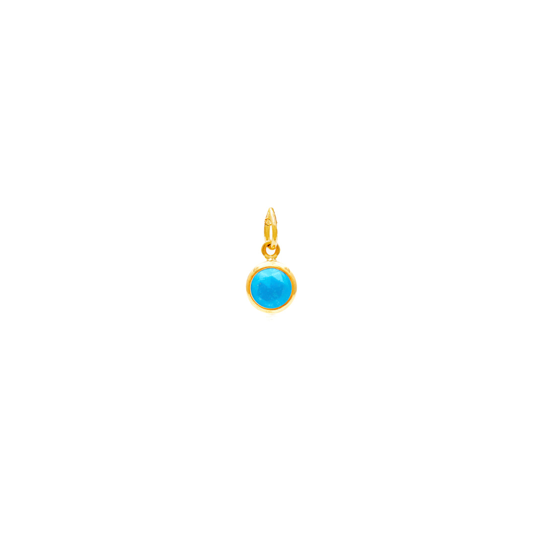 December Birthstone Gold Necklace - Turquoise (Charm sold with chain or individually)