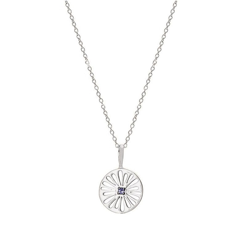 Silver Imogen Necklace with Iolite - Lulu B Jewellery
