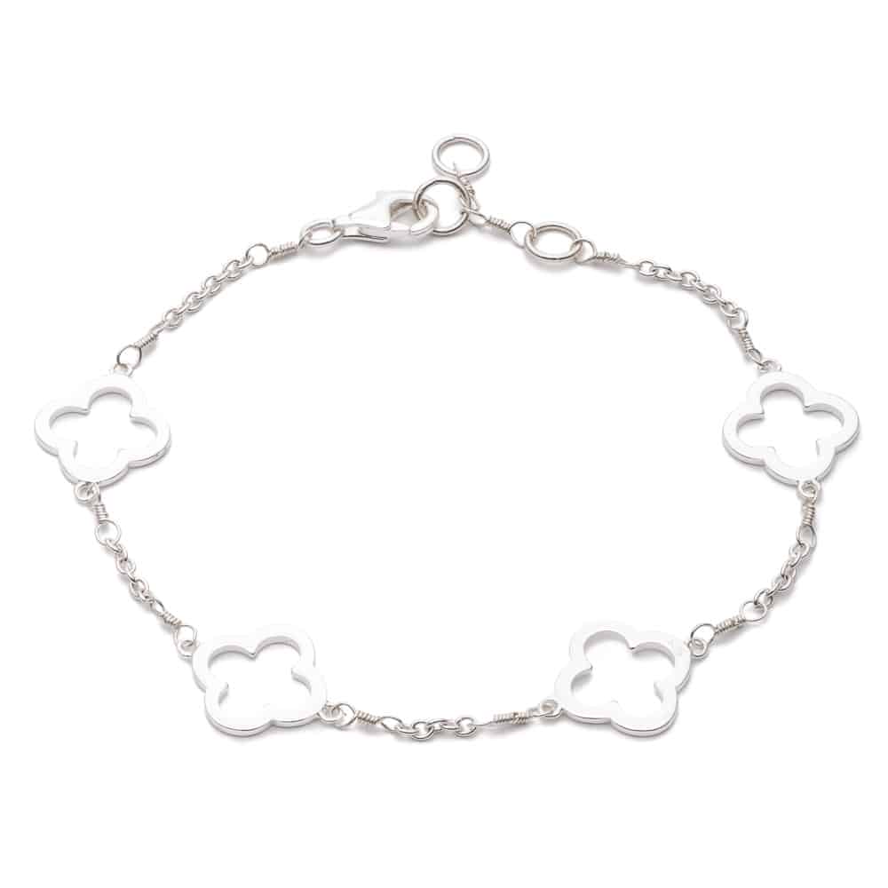 Silver Clover Chain Bracelet - Lulu B Jewellery