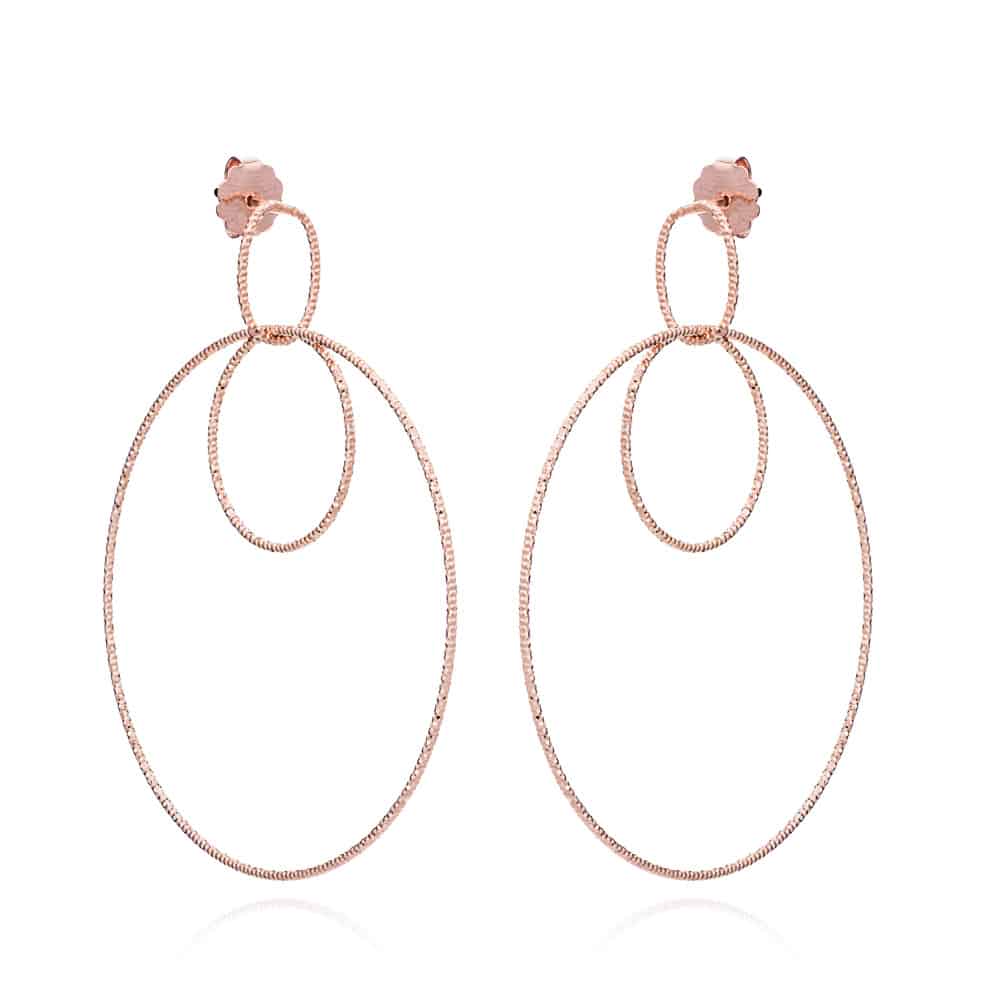 Rose Gold Lola Hoop Earrings - Lulu B Jewellery