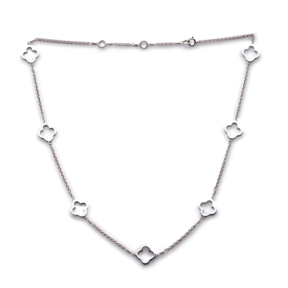 Silver Clover Chain Necklace - Lulu B Jewellery