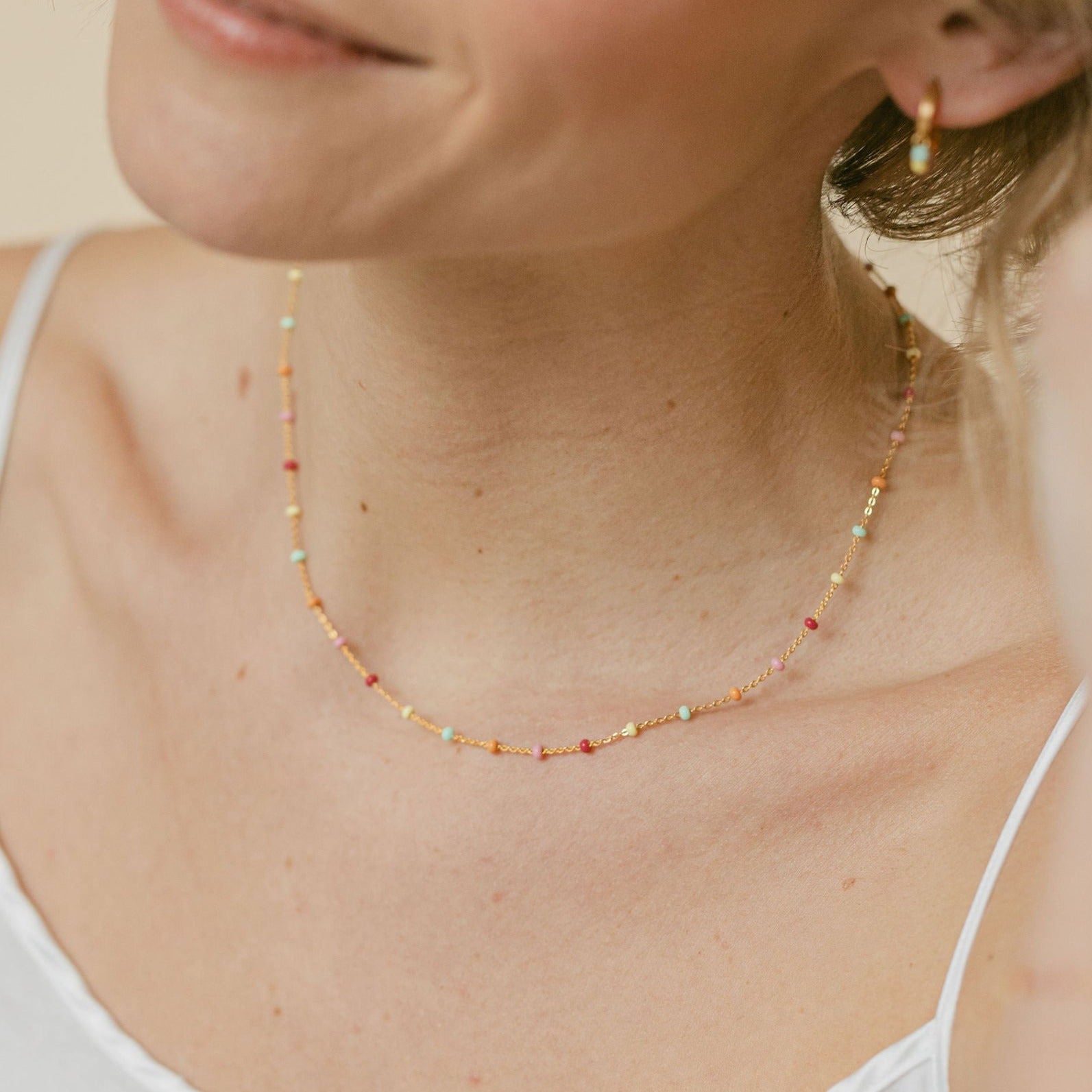 Gold Iris Necklace (Rio) - Lulu B Jewellery