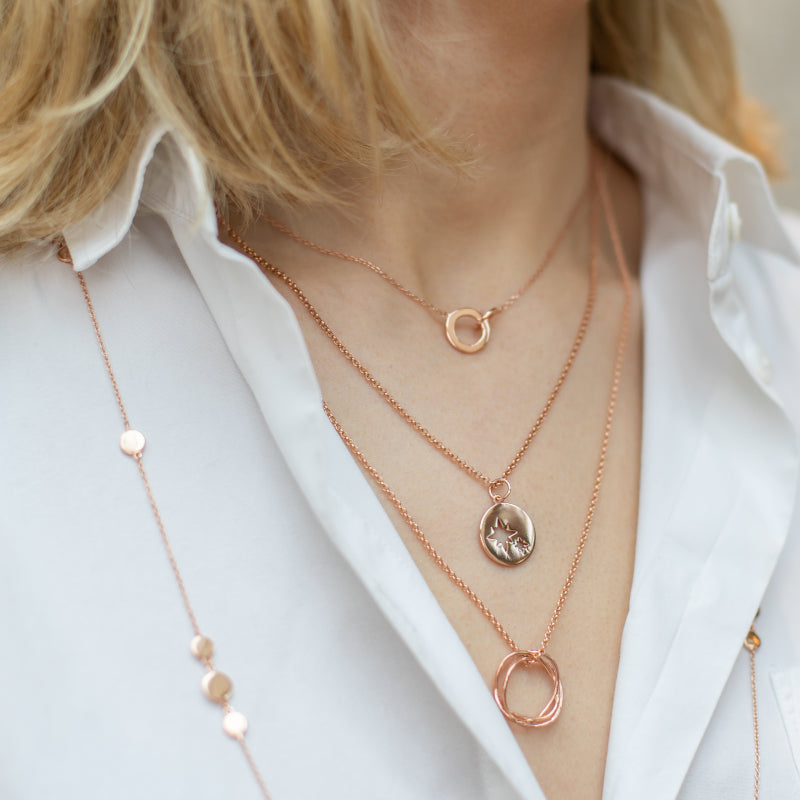Rose Gold Eternity Necklace - Lulu B Jewellery