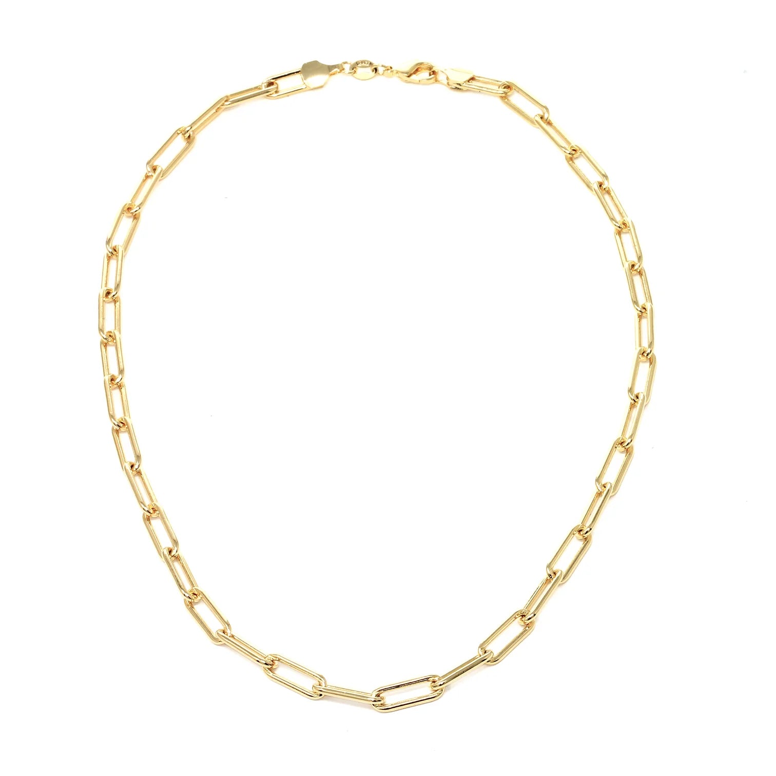 Paperclip 16" Gold Chain Necklace