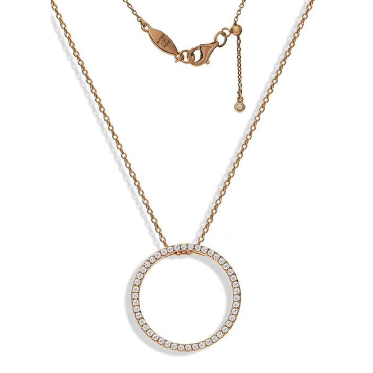 Rose Gold Kingsbury Necklace with Cubic Zirconia (Medium) - Lulu B Jewellery