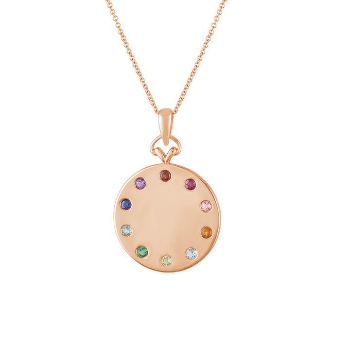 Rose Gold Rainbow Necklace - Lulu B Jewellery