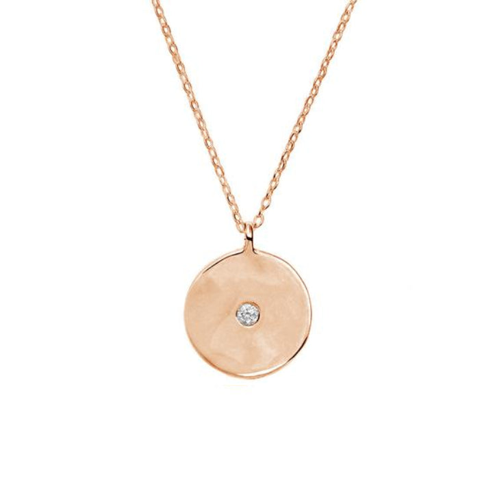 Rose Gold Zara Necklace with Cubic Zirconia - Lulu B Jewellery