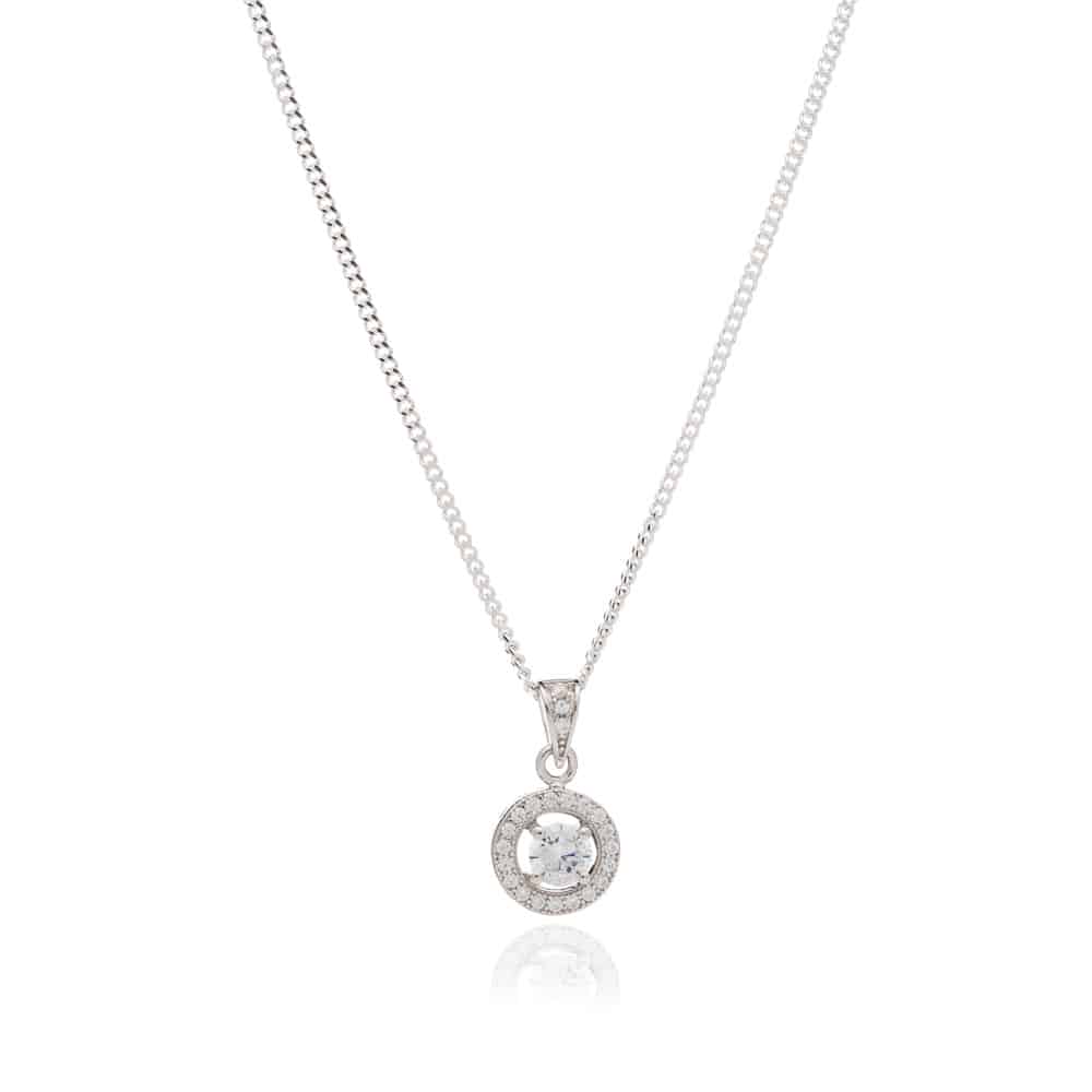Silver Necklace with Cubic Zirconia - Clifton
