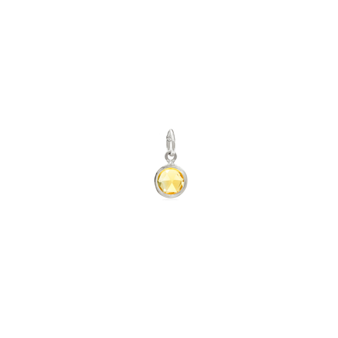 Silver Citrine Birthstone Charm - Lulu B Jewellery