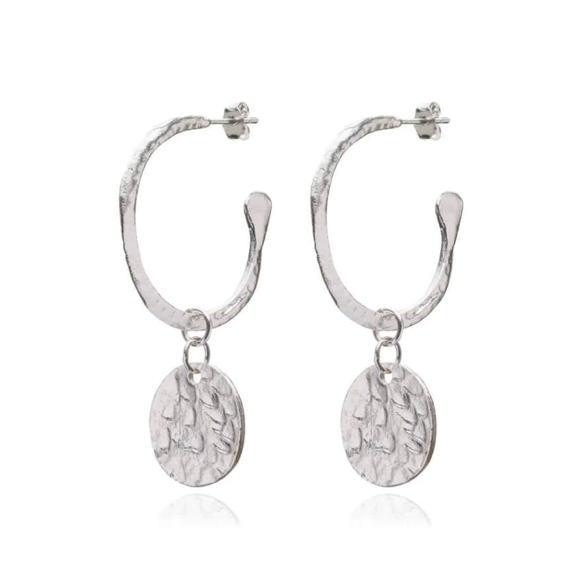 Silver Harper Hoop Earrings - Lulu B Jewellery