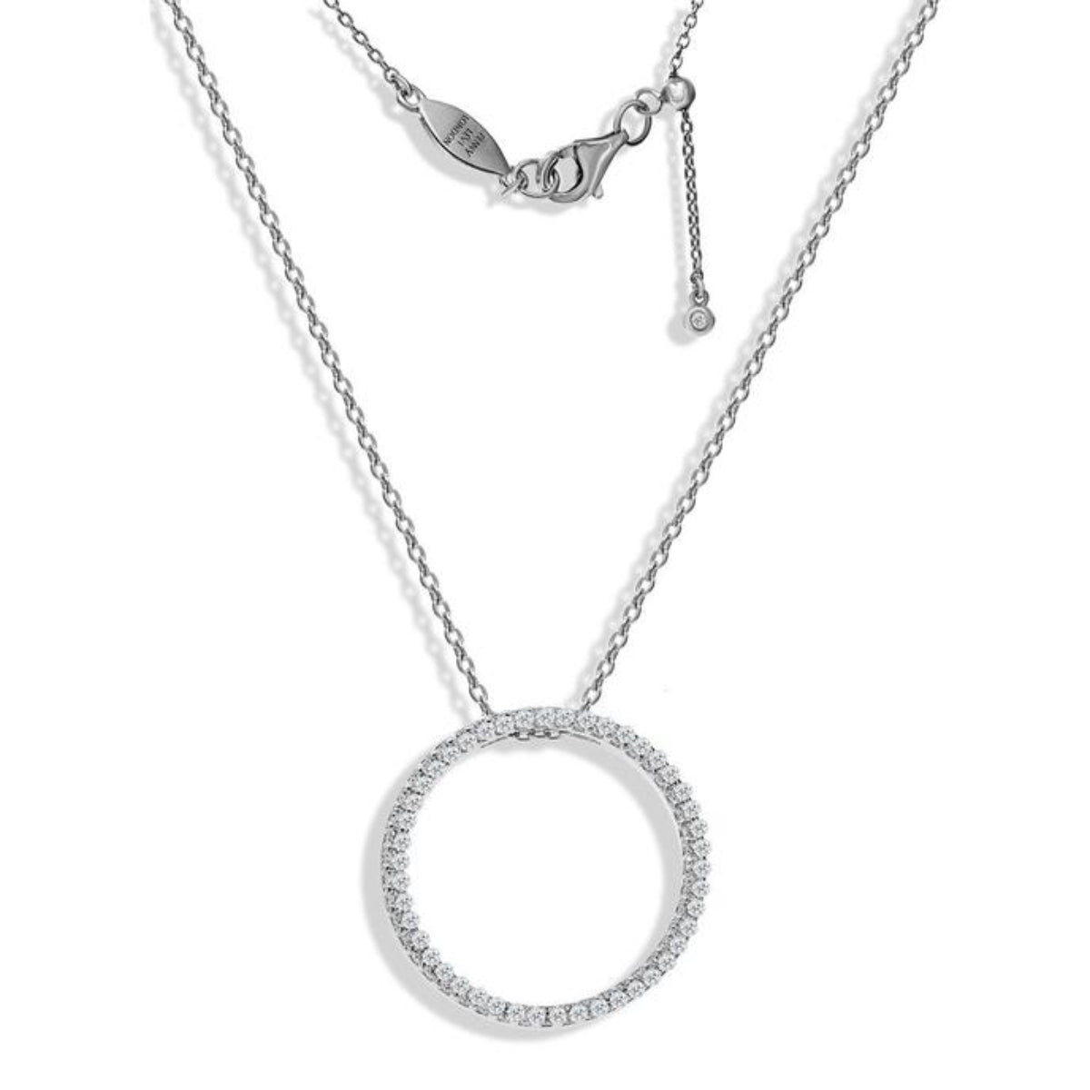 Silver Kingsbury Necklace with Cubic Zirconia (Medium) - Lulu B Jewellery