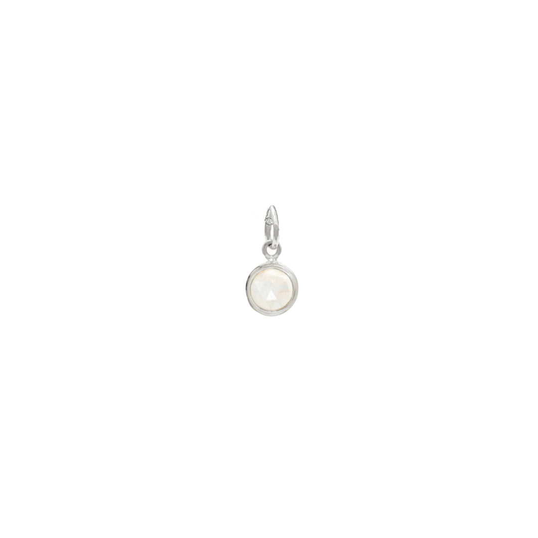 Silver Moonstone Birthstone Charm - Lulu B Jewellery