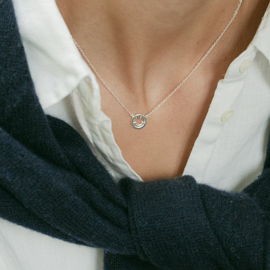 Silver Smile Necklace - Lulu B Jewellery