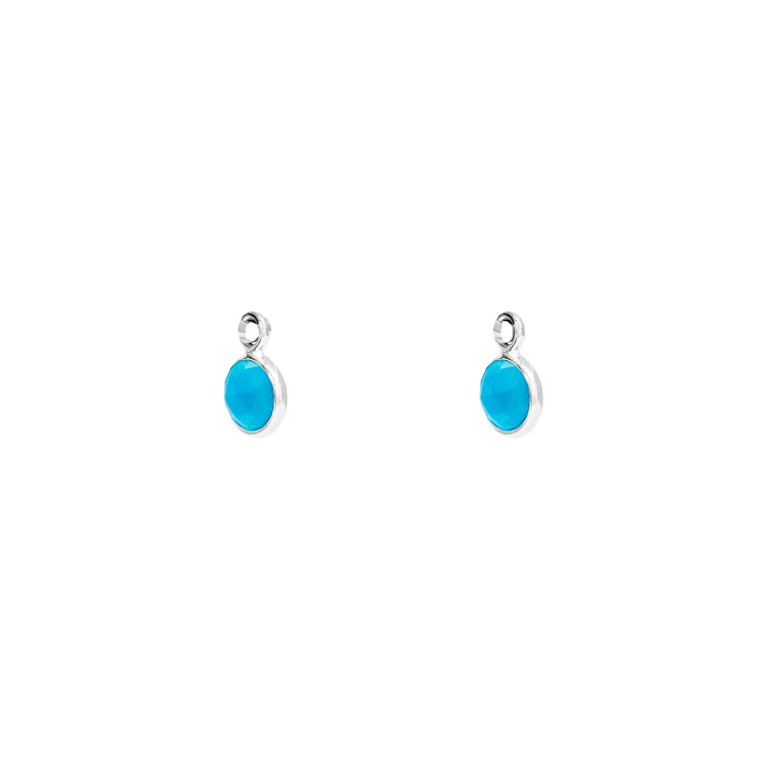 Silver Turquoise Birthstone Charms - Lulu B Jewellery