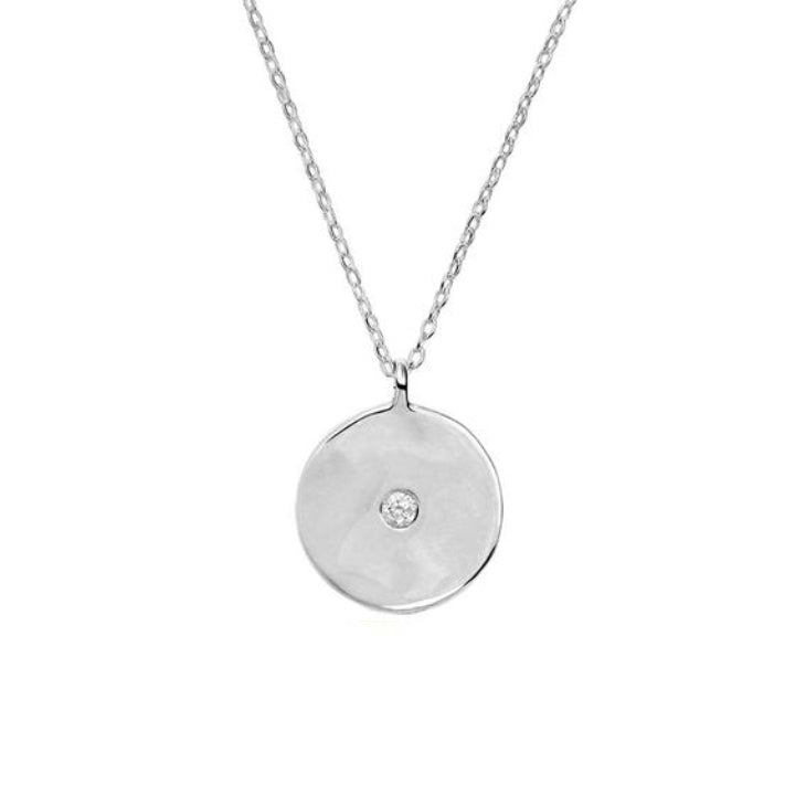 Silver Zara Necklace with Cubic Zirconia - Lulu B Jewellery