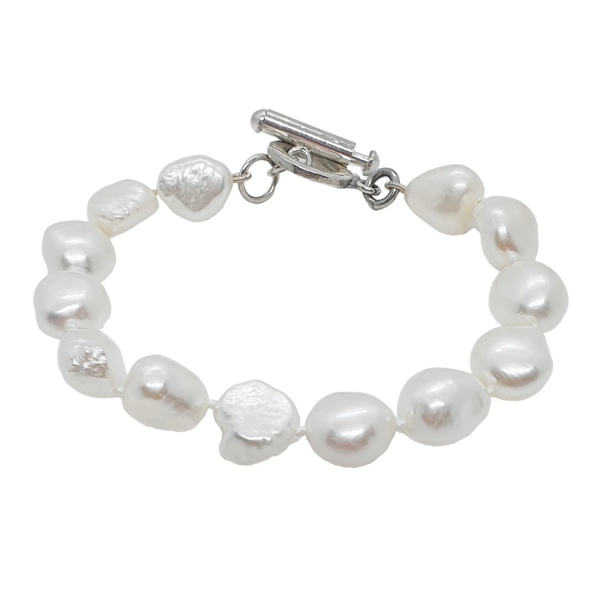 Silver Talia Bracelet with Freshwater Pearls - Lulu B Jewellery