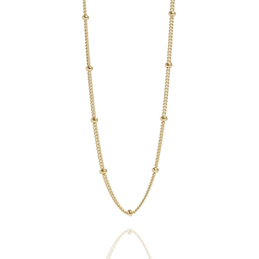 Gold Beaded 20" Chain Necklace - Lulu B Jewellery